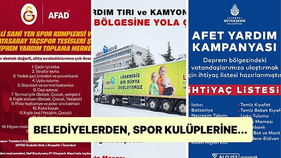 Kenetlenmenin Tam Zamanı! Kahramanmaraş'taki Depremin Ardından Resmi Kuruluşların Yayınladığı Yardım Listeleri