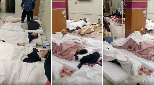 O yıkılan binalardan kurtarılan vatandaşlar da tedavi altına alınmaya başlandı. Hatay'ın İskenderun ilçesinde bir hastanede kaydedilen görüntüler de sosyal medyada gündem oldu.