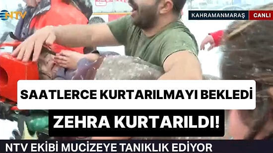 Kahramanmaraş'ta Enkazın Altında Kalan Küçük Zehra'nın Kurtarıldığı Anlar