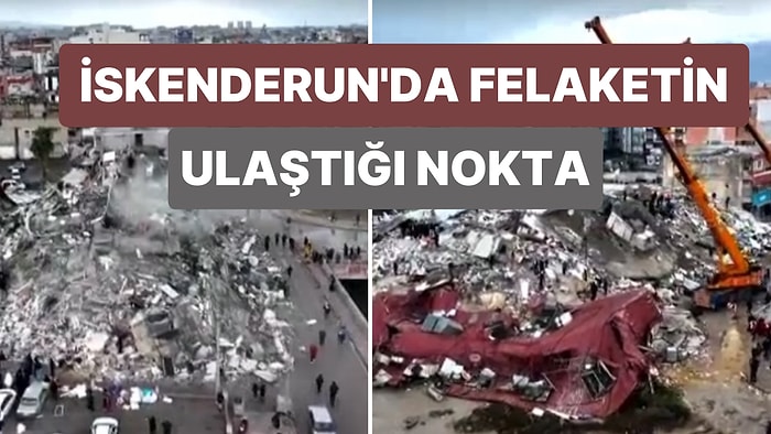 İskenderun’un Depremden Sonra  Havadan Çekilen Görüntüleri Durumu Net Bir Şekilde Ortaya Koyuyor