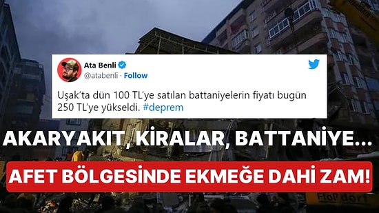 Deprem Fırsatçıları Yine Sahnede: Temel Yaşam Malzemelerine Fahiş Fiyatlar İstiyorlar