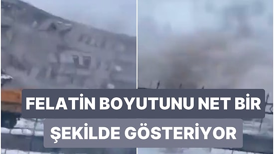 Malatya'da Deprem Bölgesinden Kaçan Bir Aile Bir Binanın Yıkılma Anını Görüntüledi