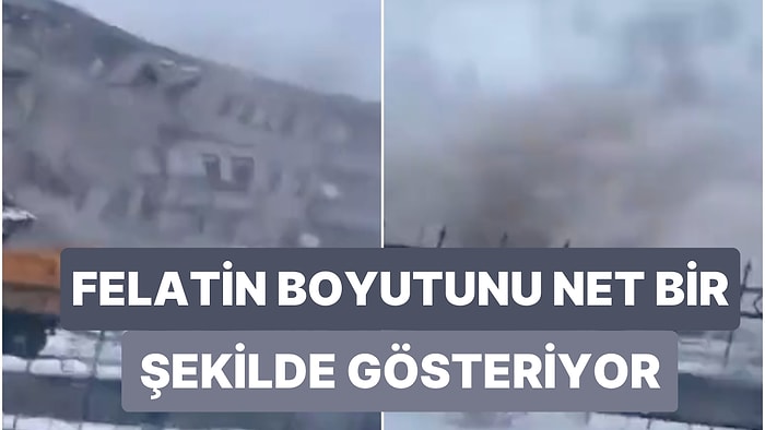 Malatya'da Deprem Bölgesinden Kaçan Bir Aile Bir Binanın Yıkılma Anını Görüntüledi