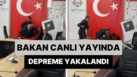 Ulaştırma Bakanı Adil Karaismailoğlu Depreme Adıyaman'da Canlı Yayında Yakalandı