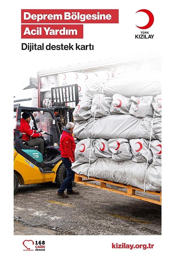 Ahbap dışında Türk Kızılay da 6 Şubat 2022'de gerçekleşen deprem için yardım kartı oluşturmuş.