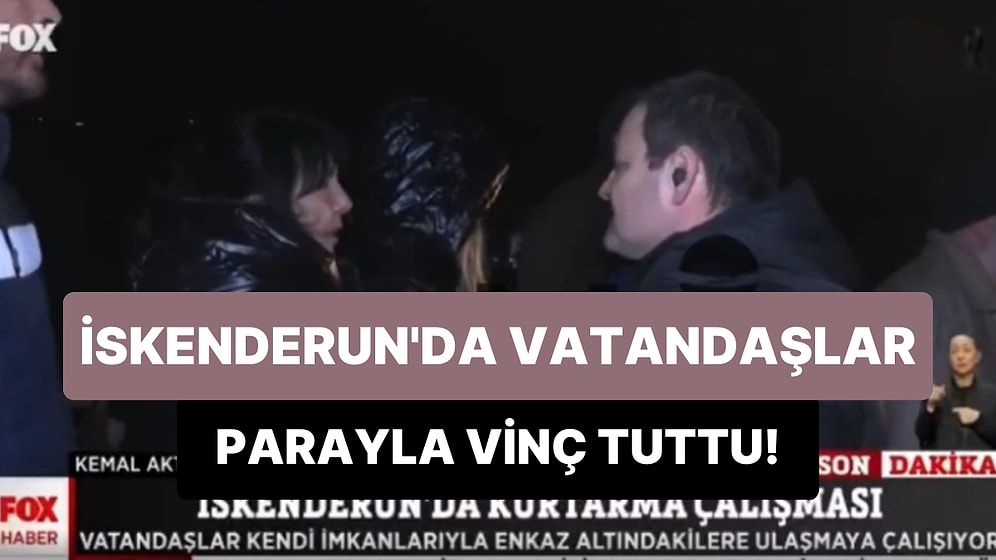 İskenderun'da Vatandaşlar Parayla Vinç Tutup Enkaz Altındaki Yakınlarını Kurtarmaya Çalışıyor