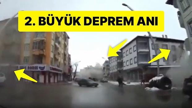Kahramanmaraş'ta İkinci Büyük Deprem Sırasında Araç Kamerası Kayıttaydı: Binalar Yerle Bir Oldu