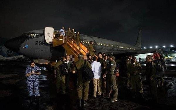 Gece saatlerinde İsrail'den gelen yardım ekibi: