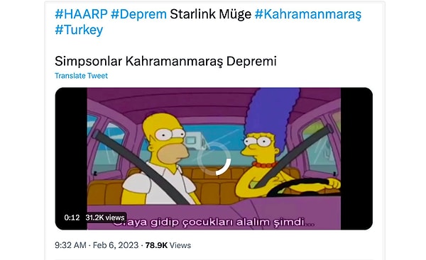 13. Simpsonların 6 Şubat 2023 Güneydoğu depremini bildiği iddiası: YANLIŞ