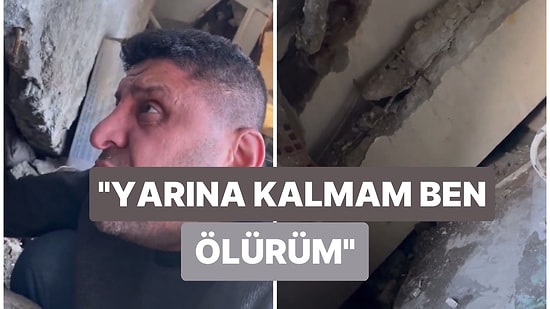 Enkazda Sağ Olarak Sesini Duyduğu Kadını Elinden Bir şey Gelmediği Halde Sakinleştirmeye Çalışan Vatandaş