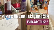 Akdeniz Üniversitesi Öğrencileri Yurtlarına Kalmaya Gelen Depremzedelere Ufak Notlar ve Yiyecekler Bıraktılar