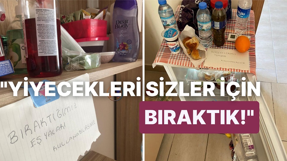 Akdeniz Üniversitesi Öğrencileri Yurtlarına Kalmaya Gelen Depremzedelere Ufak Notlar ve Yiyecekler Bıraktılar