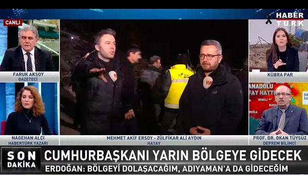 Habertürk'ün akşam saatlerinde Hatay bölgesindeki son durumu aktardığı canlı yayın görenleri şok etti.