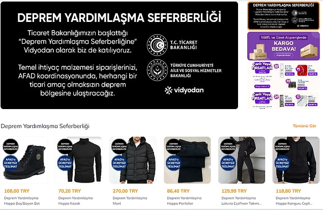 Vidyodan'la Deprem Bölgesine Yardım Gönderebilirsin! 9 s d712d951bdb0f32f34c9f5a51a44617856465fdd