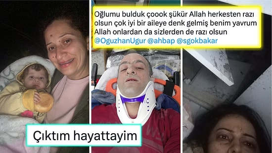 Enkaz Altında Yaptıkları Paylaşımların Ardından Kurtularak İçimize Bir Nebze de Olsa Su Serpen Depremzedeler