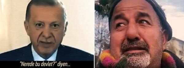 Cumhurbaşkanı Recep Tayyip Erdoğan'ın "Artık vatandaşlarımızın 'Nerede bu devlet diyen feryatlarını duymuyoruz?'" sözleriyle başlayan videoda Kahramanmaraş depreminin vurduğu illerdeki vatandaşların 'Nerede bu devlet?' sözlerinin yer aldığı anlar yer alıyor.