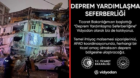 Vidyodan'la Deprem Bölgesine Yardım Gönderebilirsin!