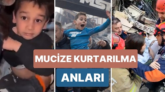 Deprem Bölgelerinin Dört Bir Yanından Yüreklerimize Bir Nebze Olsun Su Serpen Kurtarılma Anları