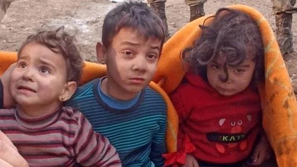 Suriyeli oldukları öğrenilen 3 kardeş saatler sonra askerler tarafından kurtarıldı;