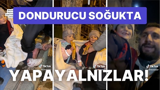 Dondurucu Soğukta Beklediler: Yardım Ekiplerine Sarılan İki Küçük Kardeşin Yürekleri Sızlatan Görüntüleri