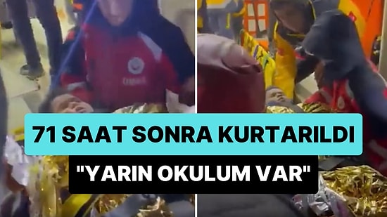 71 Saat Sonra Enkazdan Kurtarılan Ahmet Eren: 'Yarın Okulum Var'