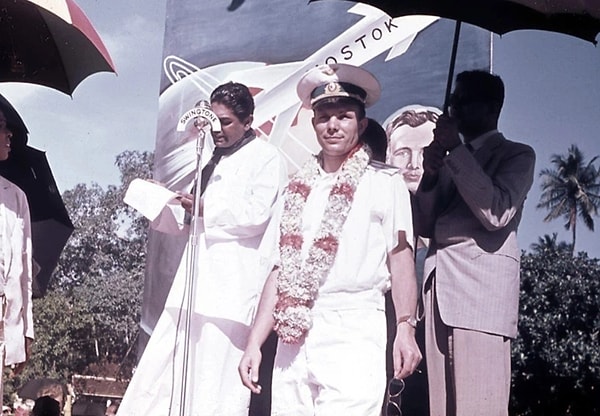 19. Юрий Гагарин в Дели, Индия, 29 ноября 1961 года