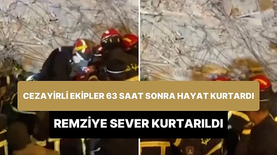 Türkiye'ye Yardıma Gelen Cezayirli Ekipler, Remziye Sever'i Enkaz Altından Kurtardılar