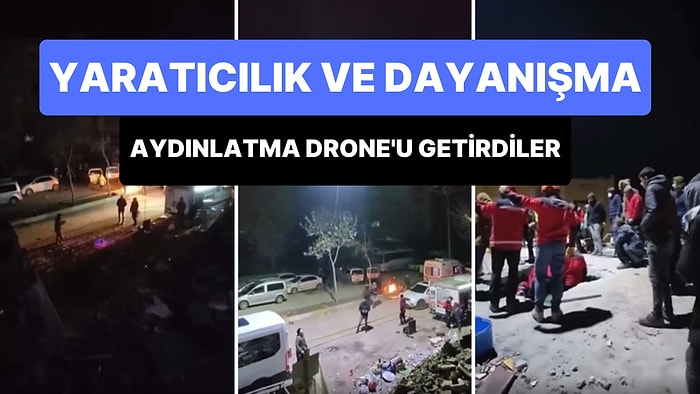 Yaratıcılık ve Dayanışma Örneği: Karanlıkta Arama Kurtarma Çalışması Yapan Ekibe Aydınlatma Drone'u ile Destek