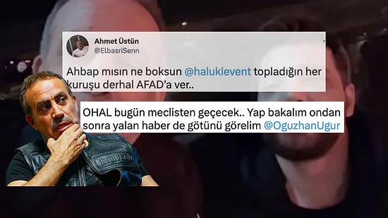 Afet Bölgesindeki Çalışmalarıyla Takdir Toplayan Haluk Levent ve Oğuzhan Uğur Tehdit Edildi