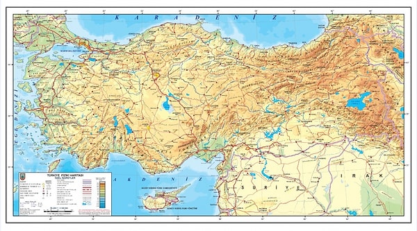 5. Verilen bilgilerden hangisi yalnızca fiziki haritalardan elde edilmektedir?