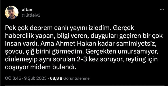 "En Son Ne Zaman Utandın?" Olumsuzluklar Çok Az Diyen Ahmet Hakan'a Yunus Günçe'den Sert Tepki 5 s f22c9e3ed39753e556024dd9dd57a0221a336702