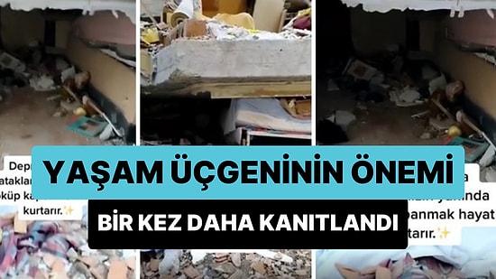 Deprem Anında 'Yaşam Üçgeni'nin Hayat Kurtardığı Gerçeğini Gözler Önüne Seren Kahramanmaraş Depremi Enkazı