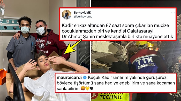 Enkazdan Tam 87 Saat Sonra Sağ Kurtarılmıştı! Galatasaraylı Kadir'in İmzalı Forma İsteğine Icardi'den Cevap