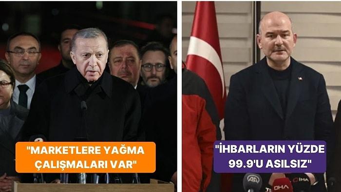 Erdoğan ve Soylu'dan Çelişkili 'Yağma' Açıklamaları