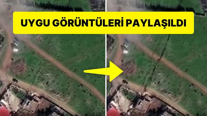 3 Metre Kayan Faya Bitişik Hacmin Gaziantep Nurdağ'dan Alınan Uydu Görüntüsü Paylaşıldı