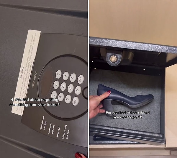 Беспокоитесь, что забудете что-то в сейфе номера? Поставьте туда одну туфлю, и вы точно не забудете проверить локер!