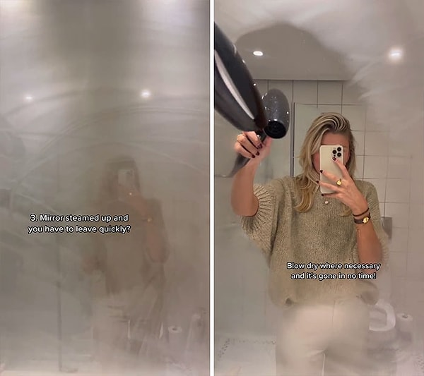 Зеркало запотело, а вы торопитесь со сборами? Высушите феном там, где это необходимо, и все исчезнет в мгновение ока!