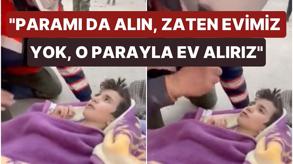 Enkaz Altından Çıkan Rıdvan Kendinden Önce Ailesini Düşündü: "Paramı da Alın, Zaten Evimiz Yok, Ev Alırız"
