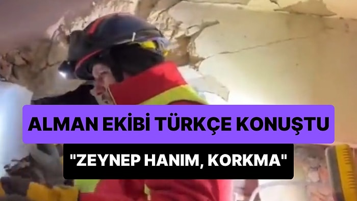 Alman Arama Kurtarma Ekibi Öğrendiği Birkaç Kelime Türkçe Kelime ile Enkaz Altındaki Vatandaşla Konuştu