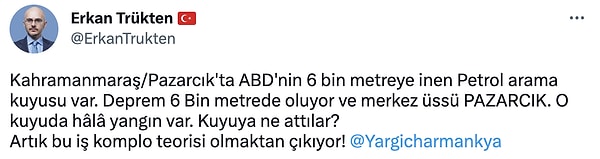 Yıllardır fay hatları üzerinde bulunan ve hiçbir tedbir alınmamış bölge için bilim insanları uyarılar yapsa da, kimileri bu enteresan komplo teorilerine inanmış gibi gözüküyor: