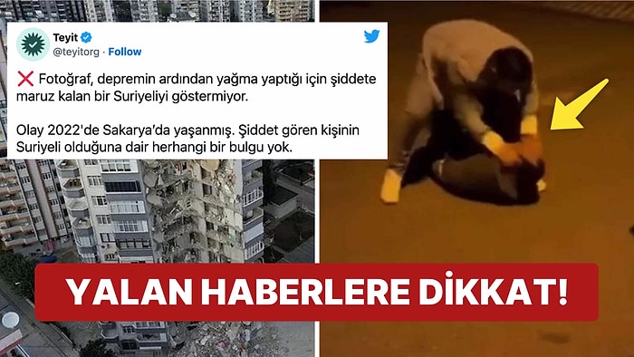 Bir Yalan Haber Daha: Suriyeli Yağmacının Dövüldüğü Fotoğraf Yalan Çıktı