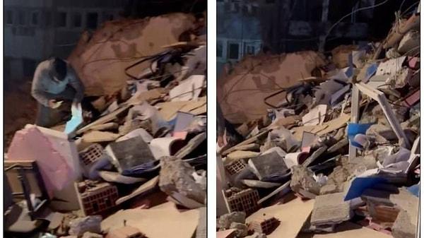 Avukat Bedia Büyükgebiz, işyeri ve konutların laboratuvar test sonuç evraklarının bulunduğu tek katlı binanın yıkıldığını iddia etti.