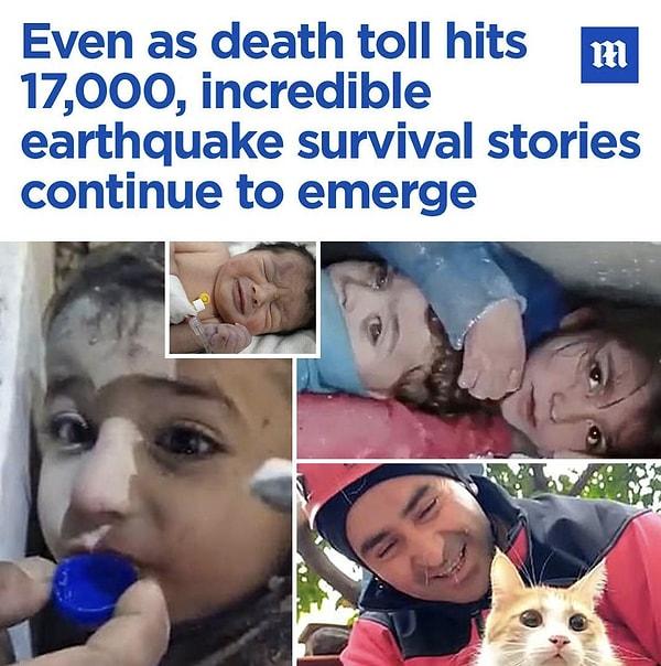 3. Daily Mail - “Türkiye ve Suriye'yi vuran depremler büyük bir yıkıma neden oldu.”