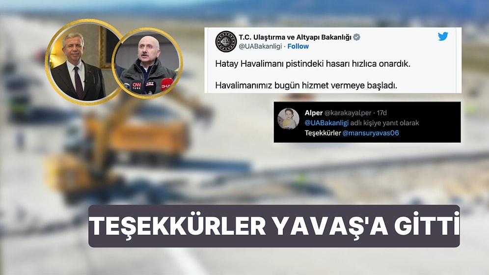 Bakanlık 'Onardık' Dedi, Vatandaş Mansur Yavaş'a Teşekkür Etti