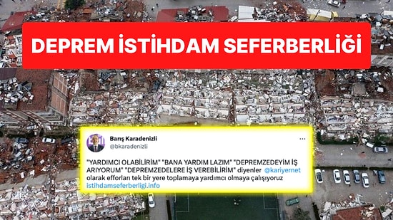 İş Verenler Kariyer.net Aracılığıyla Depremzedelere İstihdam Sağlıyor!