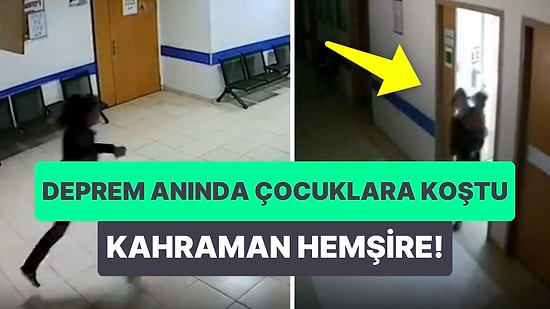 Deprem Anında Binadan Çıkmak Yerine Hasta Çocukları Koştur Koştur Kucağına Alıp Korumaya Çalışan Hemşire