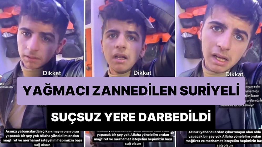 Askerlere ve Depremzedelere Yardım Eden Suriyeli Genç Yağmacı Zannedilerek Darbedildi