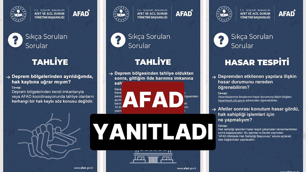 AFAD Depremzedelerden En Çok Gelen Soruları Yanıtladı: Nasıl Tahliye Olabilirim? Barınma İmkanı Bulur muyum?