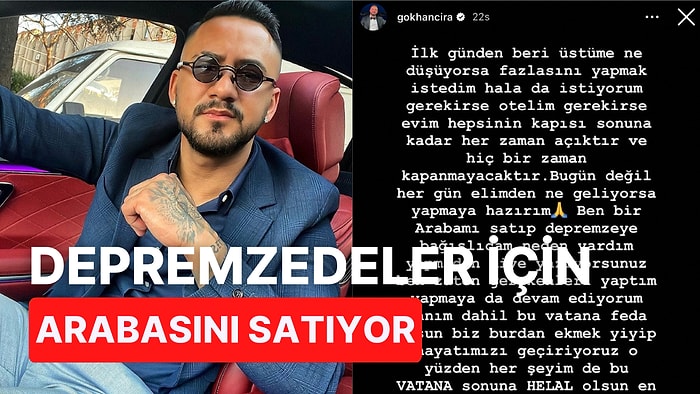 Selin Ciğerci'nin Eski Eşi Gökhan Çıra da Depremzedelere Kayıtsız Kalmadı! Otel Gelirini de Bağışlayacak