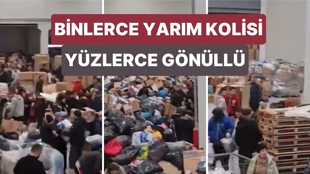Bosna'da Yüzlerce Gönüllünün Canla Başla Çalıştığı Duygulandıran Yardım Toplama Görüntüsü
